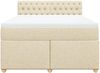 vidaXL Boxspringbett mit Matratze Creme 140x190 cm Stoff 3286687 Bild 4