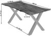 Esstisch Akazie nussbaumfarben 160 x 85 cm X-Gestell silber YVONNE 76522219 Bild 2