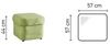 Hocker Polsterhocker VINZENT Polyesterstoff Olivgrün Bild 2