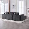 Modulares Cord Sofa DIY, kombinierbar mit Ablagefächern, hochdichter Schaumstoff, 3 Kissen inkl, bis 300kg,Dunkelgrau Bild 2