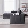 Modulares Cord Sofa DIY, kombinierbar mit Ablagefächern, hochdichter Schaumstoff, 3 Kissen inkl, bis 300kg,Dunkelgrau Bild 4