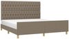 Doppelbett mit Kopfteil Stoff Taupe 180x200 cm Bild 3