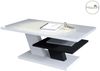 Mazzoni Couchtisch Cliff Weiß Hochglanz / Schwarz matt Wohnzimmertisch 110x60x45cm Bild 2