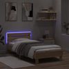 vidaXL Bettgestell mit Kopfteil und LED-Leuchten Sonoma-Eiche 90x200cm 838717 Bild 4