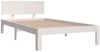 Doppelbett, Betten für Erwachsene, Massivholzbett Weiß Kiefer 100x200 cm de5517 Bild 3
