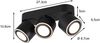 LED-Deckenleuchte Taurus, Metall, Schwarz, 27 x 11 x 9 cm Bild 3
