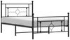vidaXL Bettgestell mit Kopf- und Fußteil Metall Schwarz 107x203 cm 374353 Bild 2