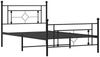vidaXL Bettgestell mit Kopf- und Fußteil Metall Schwarz 107x203 cm 374353 Bild 4