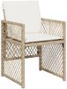 vidaXL 13-tlg. Garten-Essgruppe mit Kissen Beige Poly Rattan 3210802 Bild 4