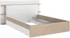 Vente-unique - TILONIDE Bett Holz, Platte BeigeWeiß - B 221,5 cm x H 96,6 cm x L 184 cm Bild 4