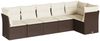 vidaXL 6-tlg. Garten-Sofagarnitur mit Kissen Braun Poly Rattan 3217663 Bild 2