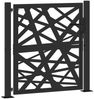 vidaXL Gartentor Schwarz 100x100 cm Stahl Lichtdesign 4100949 Bild 2