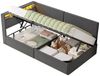 MSMASK Polsterbett mit USB-Steckdosen & LED-Kopfteil, Eckmontage möglich, Jugendbett (Ohne Matratze), Schlafsofa 90x200 cm mit Hydraulischem Stauraum Bild 3