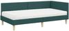 vidaXL Eckbettgestell mit Matratze Sonstiges 2 pcs Grün Stoff 3393745 Bild 4
