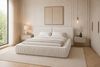 MOEBLO Polsterbett 08 (aus edlem Samt (Riviera Velours) – Modernes Designer-Doppelbett mit weich gepolstertem Kopfteil, stabilem Metall-Holz-Rahmen und großem Bettkasten mit Gaslift – Komfortables Stauraumbett für stilvolle Schlafzimmer), (BxHxT): 207 ... Bild 2