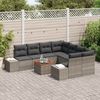 vidaXL Gartensofa-set mit Speicher 9 pcs Grau Poly-Rattan 3356606 Bild 3