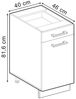 Küchenunterschrank R-Line Blau-Grau 40 cm , AP Marmor Vicco Bild 3