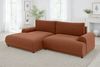 Ecksofa Lounge Schlaffunktion Bettkasten moderne L-Couch Ecke Links Terracotta Bild 2