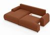Ecksofa Lounge Schlaffunktion Bettkasten moderne L-Couch Ecke Links Terracotta Bild 3