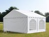TOOLPORT Festzelt Partyzelt 5x5 m PREMIUM, hochwertige PVC Plane 750 N in weiß 100% wasserdicht mit Bodenrahmen Bild 1