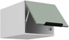 Küchen Aufsatzschrank 40 cm ARIA Aquamarin ultra matt + Weiss matt, hochwertige Fronten mit Anti Fingerprint Beschichtung Küchenzeile Küchenblock Bild 3