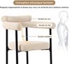 Esszimmerstuhl 70 x 62 x 84 cm in Beige – bequemer Samtstuhl mit ergonomischer Rückenlehne und Eisenrahmen Bild 4