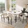 Esszimmerstuhl 70 x 62 x 84 cm in Beige – bequemer Samtstuhl mit ergonomischer Rückenlehne und Eisenrahmen Bild 3