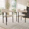 Esszimmerstuhl 70 x 62 x 84 cm in Beige – bequemer Samtstuhl mit ergonomischer Rückenlehne und Eisenrahmen Bild 2