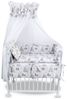 Baby-Delux Beistellbett Babybett Waldfreunde grau, 10-tlg, Stillbett 90x40 weiß höhenverstellbar, Matratze inkl. komplett Set Bild 4