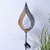 2x LED Solarleuchte, Flammen Design, silber, gelb, H 90 cm Bild 5