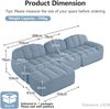 Modulares Ecksofa aus granuliertem Fleece, 3-Sitzer/L-Form, 228 x 165 x 79 cm, blau Bild 4