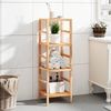 vidaXL Badregal, Massivholz Nussbaum natur, 35,5 x 35,5 x 112,5 cm Bild 2