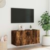 vidaXL TV-Wandschrank mit LED-Leuchten Räuchereiche 80x35x41 cm 837320 Bild 5