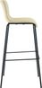 CLP 2er Set Barhocker Hover stapelbar Stoffbezüge Vierfußgestelle bis 150 kg,creme schwarz Bild 5