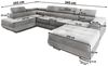 Masseno Ecksofa CASONE mit Schlaffunktion U-Form, Sofa mit Bettkasten Bild 4