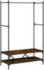 vidaXL Kleiderständer mit Ablagen Räuchereiche Holzwerkstoff 834202 Bild 2