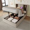 BlingBin Polsterbett Stauraumbett Beleuchtung Bettgestell (Einzelbett mit Kabellosem Laden USB C), Stauraum, 90x200cm Bild 5