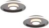 LED Deckenleuchte 2er Set Silber Chrom mit Switch Dimmer IP44, Ø 30cm Bild 2