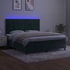 vidaXL Boxspringbett mit Matratze & LED Dunkelgrün 180x200 cm Samt 3136260 Bild 4
