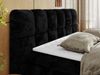 Boxspringbett mit dekorativem Kopfteil, Doppelbett mit zwei 7 Härtezonen Multipocket-Matratzen, Bettkästen, Polsterbett - NIRA - 140 x 200 cm - Schwarz Stoff - H4 Bild 5