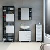 Badschrank Ilias Anthrazit/Weiß 60 x 190 cm Vicco Bild 4