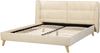Bett mit Lattenrost SENLIS 160 x 200 cm Samtstoff Beige Bild 5