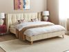 Bett mit Lattenrost SENLIS 160 x 200 cm Samtstoff Beige Bild 3