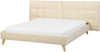 Bett mit Lattenrost SENLIS 160 x 200 cm Samtstoff Beige Bild 4