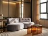 Sofa 3-Sitzer LAERDAL Samtstoff Taupe Bild 3