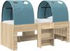 vidaXL Bett mit Tunnel 3 Stk. Sonoma und Hellblau Holzwerkstoff 3423576 Bild 2