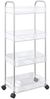 vidaXL Aufbewahrungswagen 4 Etagen Transparent 37 x 28 x 95 cm Acryl Bild 2