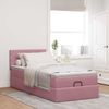 vidaXL Ottoman-Bett mit Matratze Rosa 90x200 cm Samt 3311752 Bild 3