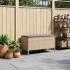 vidaXL Garten-Fußhocker Beige und Hellgrau 80 x 38 x 42 cm PE-Rattan 42025400 Bild 3