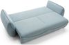 Selsey 'Cutie' Sofa 3-Sitzer mit Schlaffunktion & Stauraum, Easy-Clean Velours, blau Bild 3